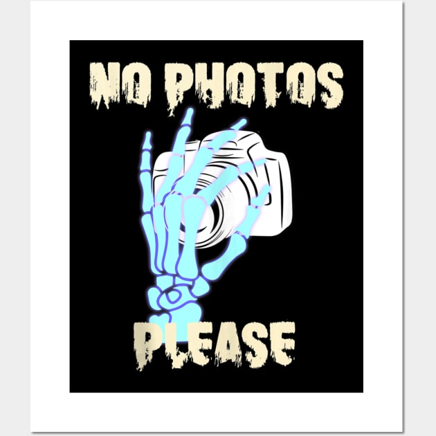 Funny No Photos Please Zombie Halloween Wall Art by ChristianCrecenzio